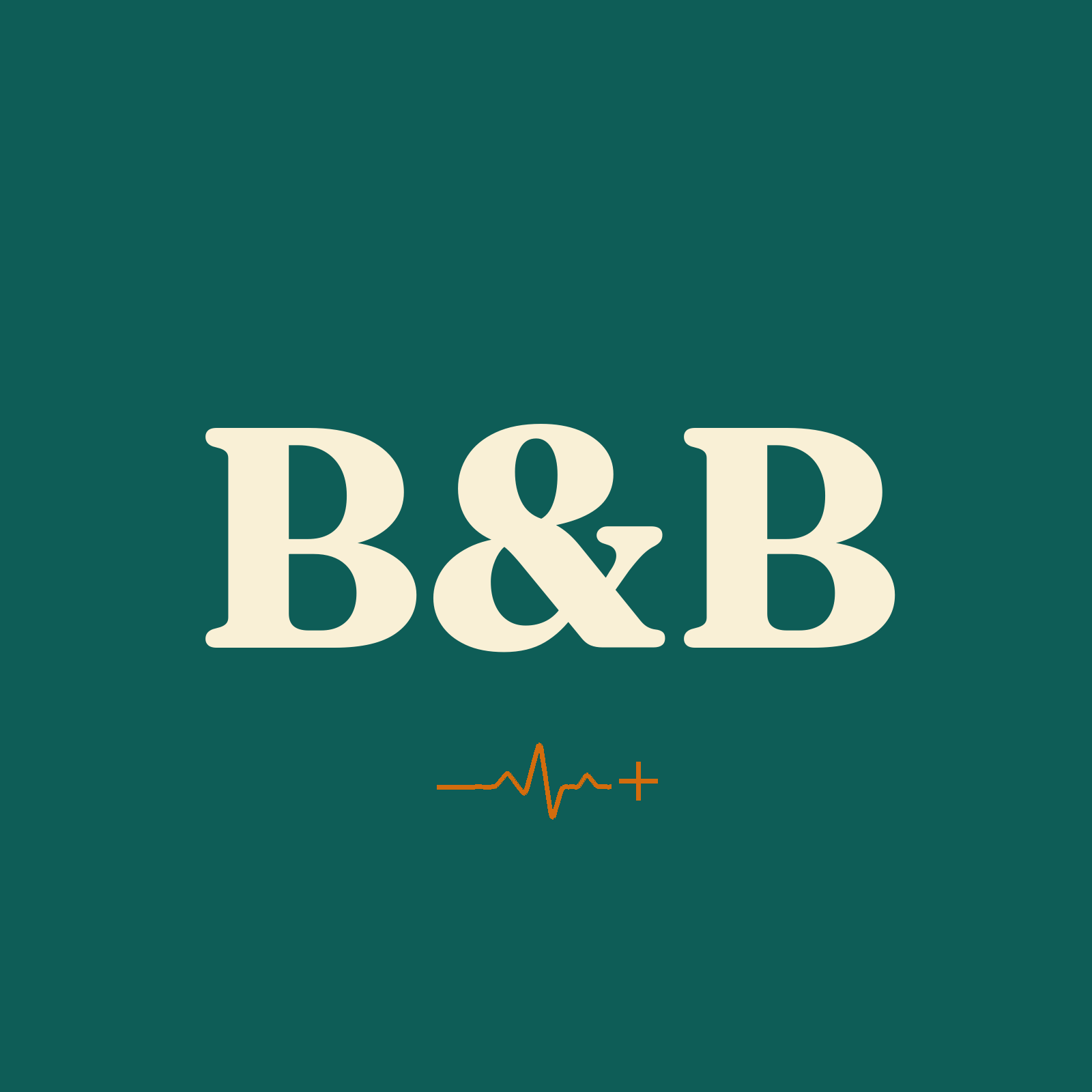 Board & Bedside monogram on deep teal